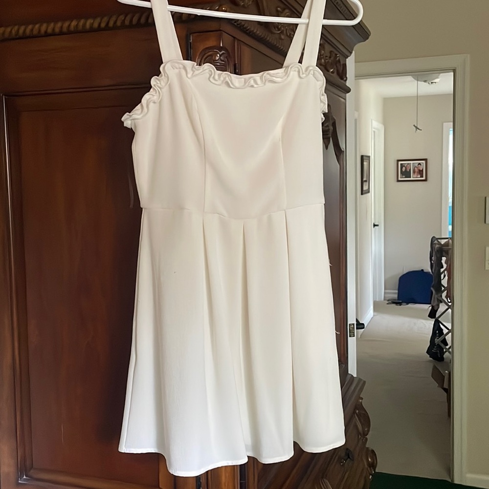 Formal White Mini Dress size Medium